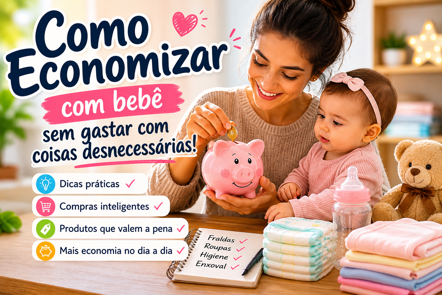 Como Economizar com Bebê Sem Gastar com Coisas Desnecessárias