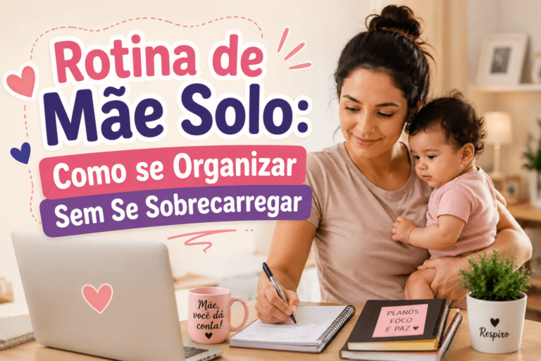Rotina de Mãe Solo: Como se Organizar Sem Se Sobrecarregar