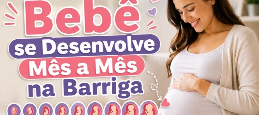 Como o Bebê se Desenvolve Mês a Mês na Barriga