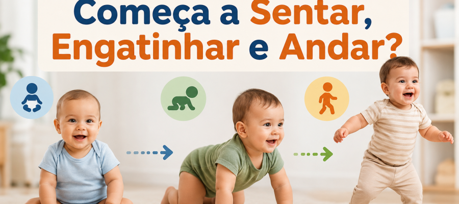 Quando o Bebê Começa a Sentar, Engatinhar e Andar?
