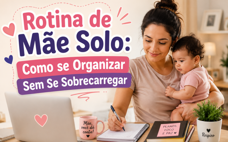 Rotina de Mãe Solo: Como se Organizar Sem Se Sobrecarregar