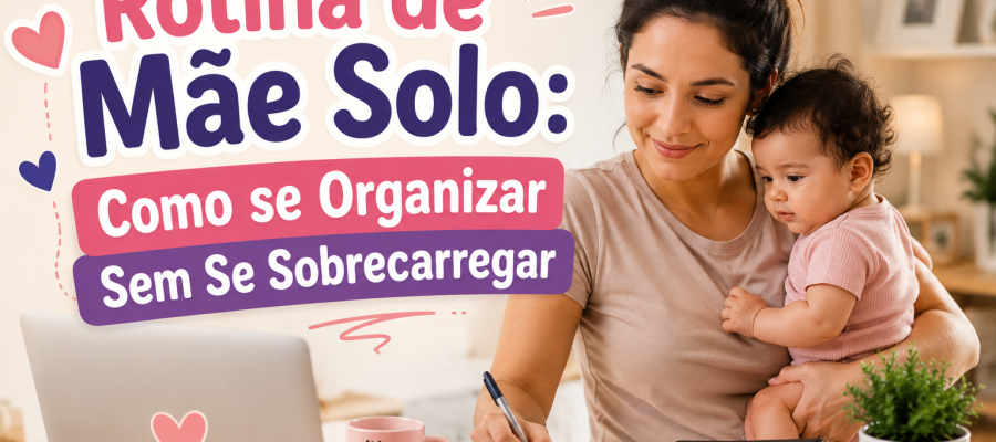 Rotina de Mãe Solo: Como se Organizar Sem Se Sobrecarregar